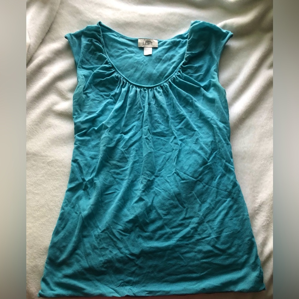 LOFT Teal Sleeveless Top